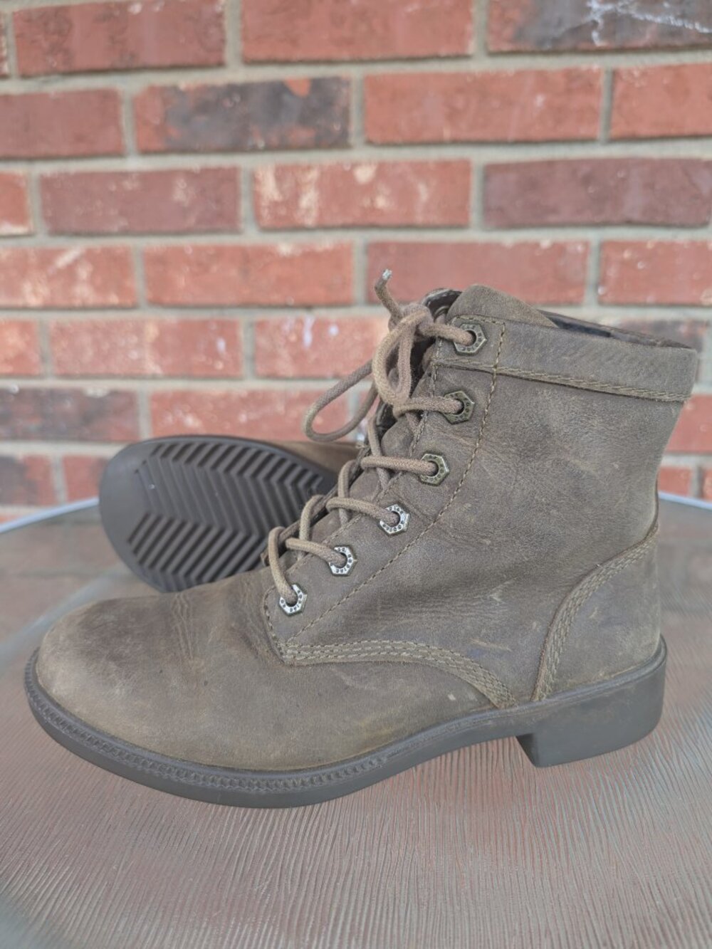Women's Kodiak Brown Leather Waterproof Ankle Boots Size 6.5